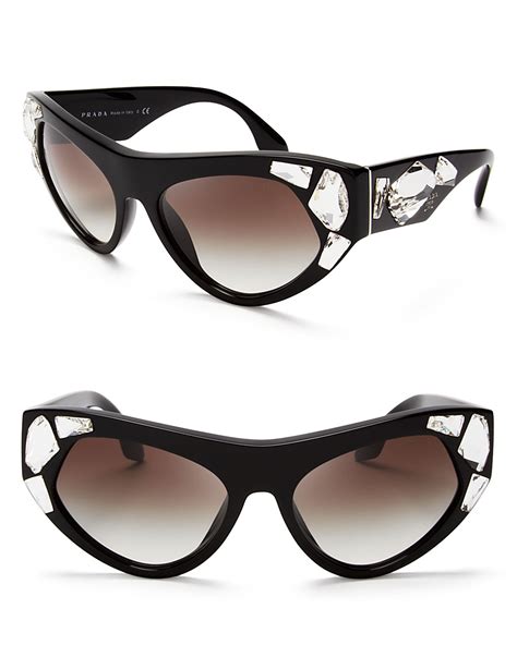 prada oversized crystal cat eye sunglasses|cat eye prada sunglasses women.